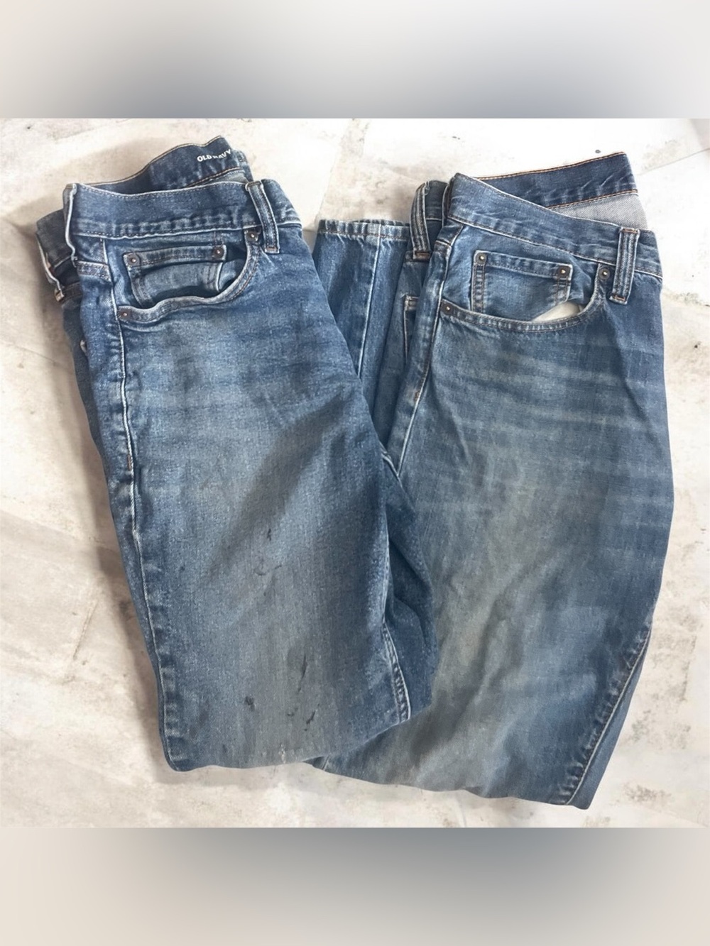 Old Navy Men's Washed Blue Relaxed Jeans